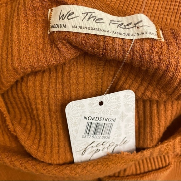 NEW We The Free Glazed Ginger Waffle Knit Oversized Top Size Medium - Picture 7 of 8